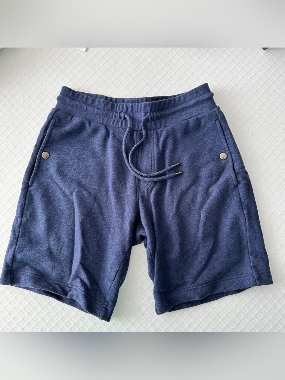 Neiman Marcus Navy Athletic Drawstring Shorts